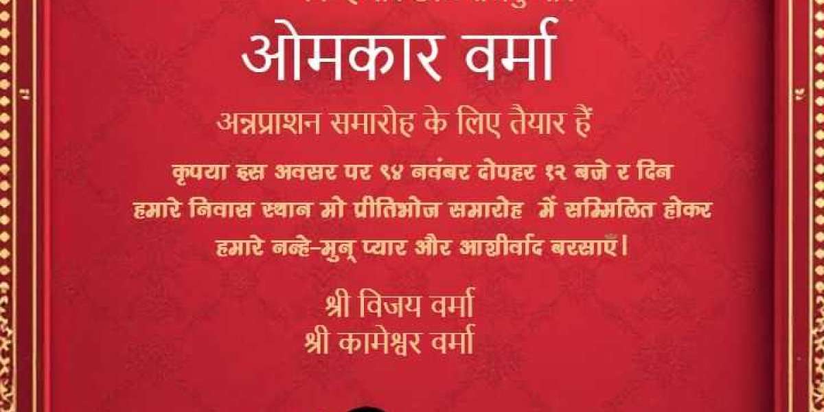 Celebrate Traditions with Crafty Art’s Annaprashan Invitation Cards